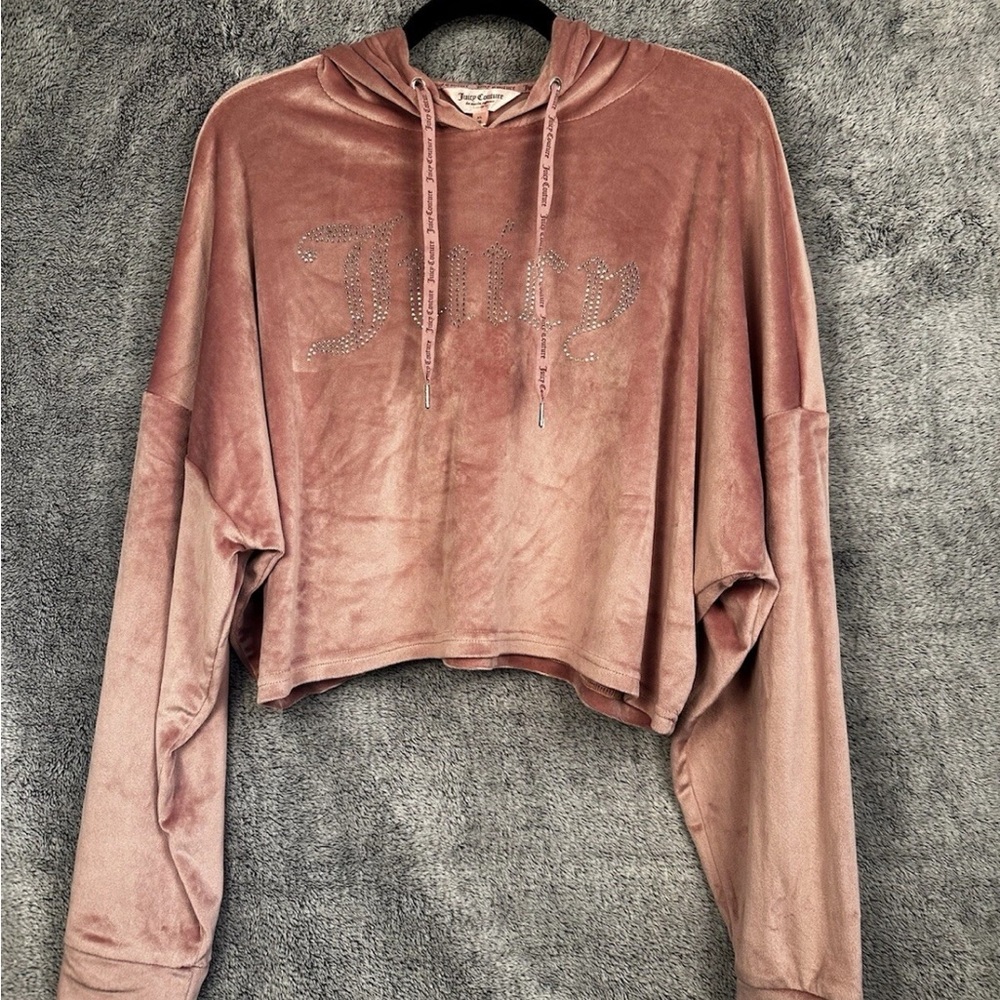Juicy Couture Dusty Pink Velour Hoodie